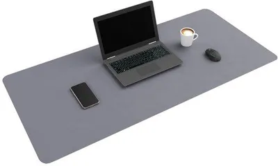 Produktbild von Famanu Schreibtischunterlage 120 cm x 60 cm - Multifunktionale Mauspad in Grau