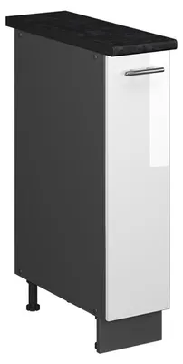 Immagine prodotto di Armadio cucina dispensa alto Vicco Fame-Line Bianco lucido/Antracite 20 cm, PL Antracite, Model 62108