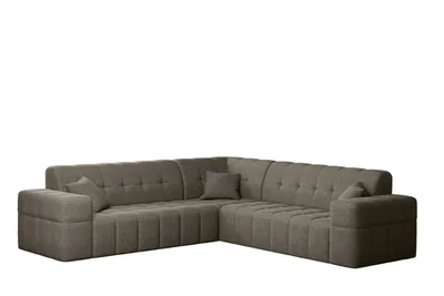 Obrázek produktu pro Kaiser Möbel rohová sedací souprava rohová 246x246 cm rohová sedací souprava NIMES látka Verita Tmavobéžová