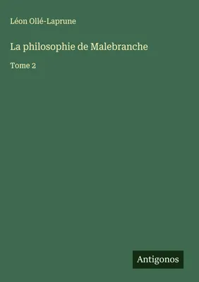 Produktbild von La philosophie de Malebranche