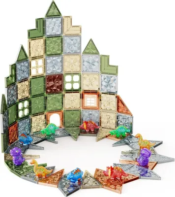 Image de Blocs de construction magnétiques - 87 pièces Jouet magnétique robuste coloré, Stimule la créativité et le plaisir d'apprendre pour les enfants de 3 à 8 ans