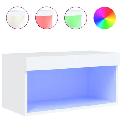 Produktbild von TV-Schrank mit LED-Leuchten Weiß 60x30x30 cm