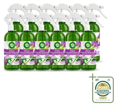 Image de 12 sprays d'ambiance Air Wick Active Fresh, parfum lavande et lys, 237 ml - Pack économique - 12 pièces