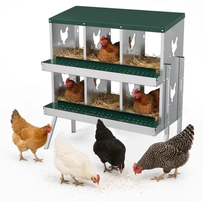 Productafbeelding van Eikuavons Legenest, metalen legbox, dubbele legbox met 6 compartimenten