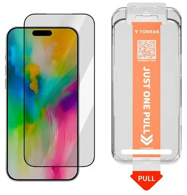Immagine prodotto di TORRAS per iPhone 17 Pro Max per vetro temperato Pellicola protettiva Pellicola 9H+ Vetro protettivo  Anti-impronta, montaggio automatico Compatibile con custodia