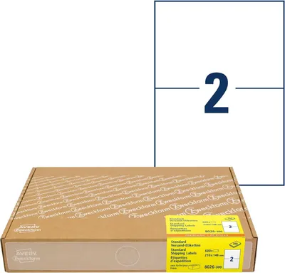 Immagine prodotto di AVERY Zweckform 8026-300 Etichette per spedizioni AVERY Zweckform, 210 x 148 mm, bianco