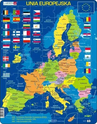 Produktbild von Układanka Unia Europejska - Mapa, Flagi