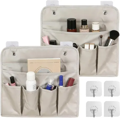 Produktbild von Hängeorganizer 2 Stück, Wandorganizer mit Haken, 5 Fächer, für Schlafzimmer