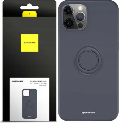 Obrázek produktu pro Silikonové pouzdro SPACECASE Silicone Ring Case pro iPhone 12 Pro Max Černá