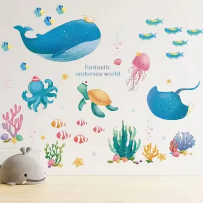 Produktbild von Wandaufkleber Unterwasserwelt – Fröhliche Tapete KP34615