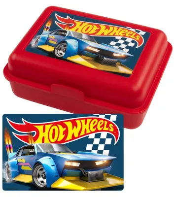 Hot Wheels Lunchbox mit Trennwand, 17,5 x 12,8 x 6,9 cm, rot