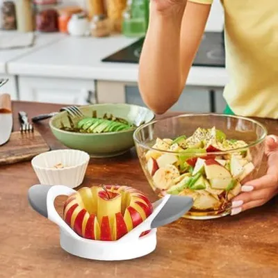 Produktbild von Apfelschneider aus Edelstahl, Obstschneider für Obst und Gemüse, 16 Scheiben