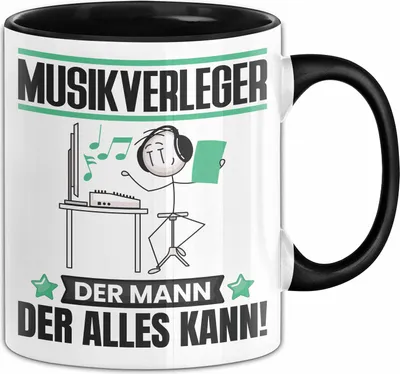 Produktbild von Musikverleger Tasse Geschenk für Musikverleger Der Mann Der Alles Kann Geschenkidee zum Geburtstag (Schwarz)