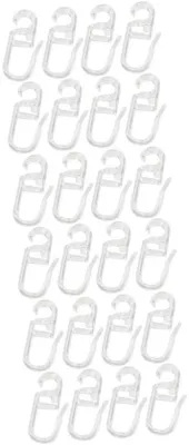 Produktbild von Gordijnhaken aus Kunststoff, 150 Stück, transparent, einfach zu installieren, hoch tragfähig, dauerhaft.