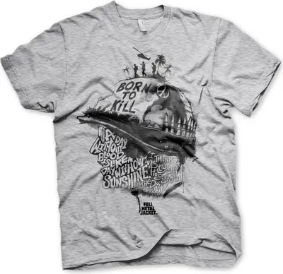 Produktbild von Full Metal Jacket Sayings T-Shirt - X-Large - Heather-Grey