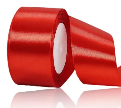 Produktbild von Satinband - 50 mm breit - für Dekoration und Geschenkverpackung - Rot - 23 Meter