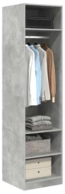 Immagine prodotto di Armadio 50x50x200 cm – Colore grigio cemento – Realizzato in legno lavorato