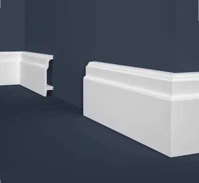 Produktbild von PROVISTON | Sockelleiste Polystyrol | 24.5 x 108 x 2000 mm | Weiß | Kunststoff