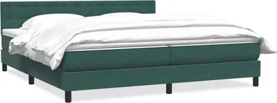 Obrázok produktu pre Posteľný rám boxsping s matracom tmavozelený 180x220 cm zamat