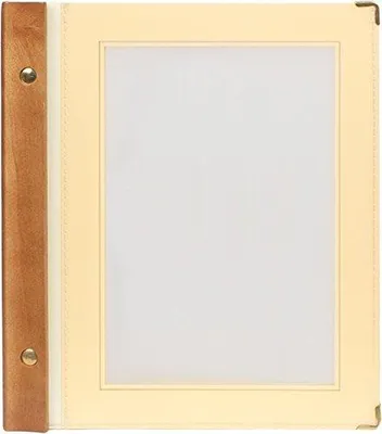 Menükartenhalter Holz A5, beige, 2 Einsätze, 1 Stück