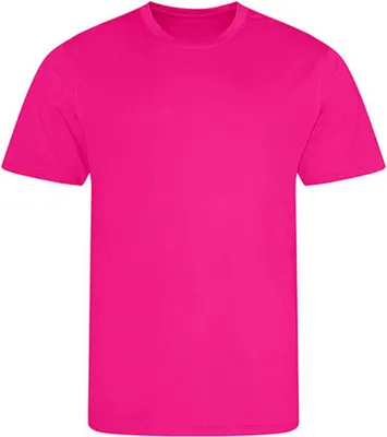 Zdjęcie produktu dla Just Cool JC001 | Cool T-Shirt + certyfikat WRAP + ochrona przeciwsłoneczna UV 30 - Kolor: Hyper Pink - Rozmiar: XXL