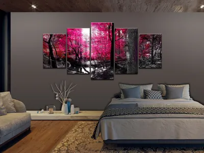 Produktbild von WALD LANDSCHAFT Acrylglasbild Wandbild Kunstdruck Bilder Abstrakt c-B-0231-k-p