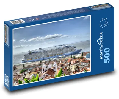 Obrázek produktu pro Puzzle 500 Výletní loď u pobřeží města - martinpuzzle