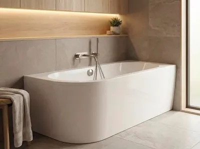 Obrázek produktu pro Rohová vana form&style 80 x 180 x 60 cm bílá lesklá