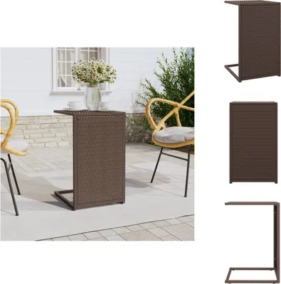 Produktbild von vidaXL C-Tisch Braun 40x35x60 cm Poly Rattan - Beistelltische