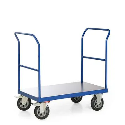 Produktbild von Bako Logistiksysteme Plattformwagen F600 mit 2 Schiebebügeln ohne Bordkante 1000x600mm