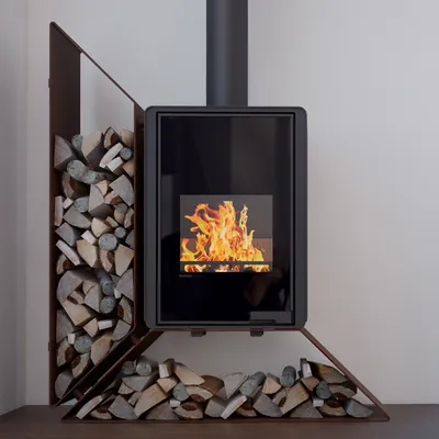 Immagine prodotto di Termocamino HS FLAMINGO DELUXE KAMPA sinistra - velluto marrone