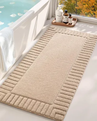 Immagine prodotto di Tappetino antiscivolo per il bagno, dimensioni 60 x 110 cm, assorbente, lavabile, in microfibra