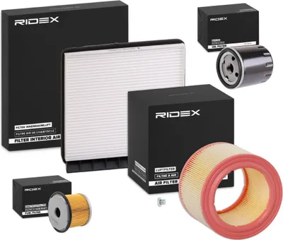 Produktbild von RIDEX Filterset Inspektionspaket Filtersatz passend für PEUGEOT PARTNER Combispace (5F) PARTNER Kasten (5) für CITROËN Berlingo / Berlingo First