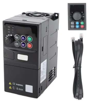 Produktbild von 2,2 kW Frequenzumrichter, 3 Phasen, 320–460 V Eingang, 0–380 V Ausgang, Vektorvariabler Antriebswechselrichter mit 1,5 m Kabel