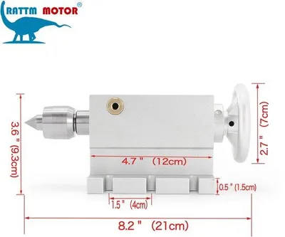 Imagen del producto de Caja de cambios CNC - Relación de transmisión 50:1 - Mandril de 4 mordazas - 100 mm - Metal