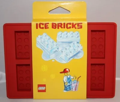 Produktbild von LEGO Ice Brick Tray Red Eiswürfelform für 8 große Lego Eiswürfel