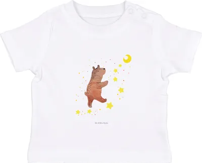 Produktbild von Mr. & Mrs. Panda Babyshirt Bär Träume 0. - 6. Monat - Weiß - Geschenk, Träumen, Baby T-Shirt, Teddy, Kinder, Oberteil, , Shirt, Traum, Traumdeutung