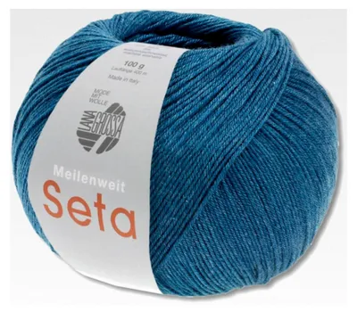 Produktbild von Lana Grossa 100 g Meilenweit 100 Seta Sockenwolle Merino Seide Garn 31 Farben (08 | Petrolblau)
