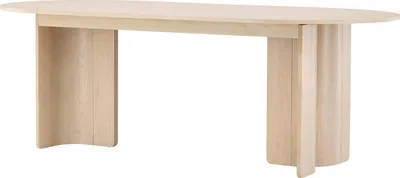 Produktbild von FURNLUX Esstisch Tyreso Beige 100cm / Hauptfarbe: Beige / Abmessungen: 100 x 220 x 75 cm
