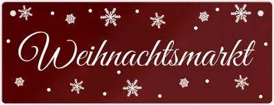 Produktbild von Weihnachten Metallschild in rot zum Thema Weihnachten