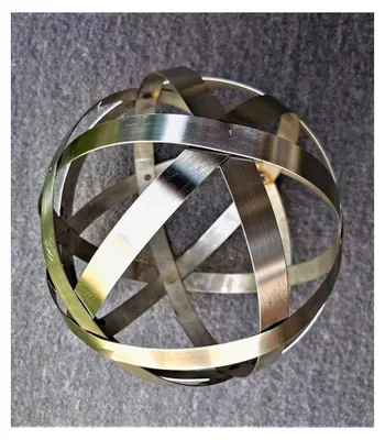 Produktbild von Dekokugel Geflecht 15 cm Edelstahl matt gebürstet