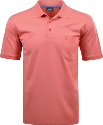 Ragman H-Polo Polo Soft-Knit uni in rot