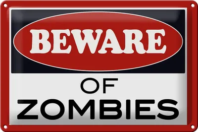 Produktbild von Blechschild Hinweis 30x20cm  of Zombies