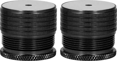 Produktbild von 2 Stück Möbelfüße, 23šC37 mm verstellbar, 50šC500 kg Tragkraft, Aluminiumlegierung, Bett-, Sofa- und Tischfüße, glänzend schwarz