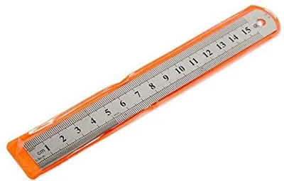 Produktbild von Famanu Metall-Lineal 15 cm - Edelstahl, doppelseitige Skala