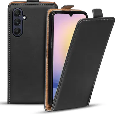 Produktbild von Conie Ultra Slim Klapp Tasche für Samsung Galaxy A25 5G schlanke Hülle Rundumschutz in Schwarz