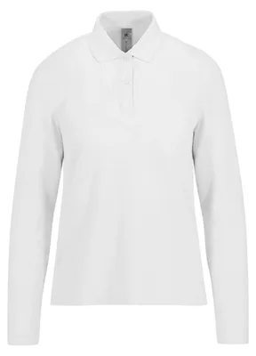 Produktbild von B&C - "My Polo 210" Poloshirt für Damen Langärmlig FK3051 (M) (Weiß)