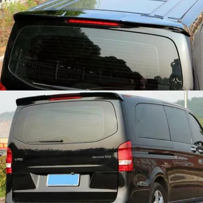 Zdjęcie produktu dla Tylny spojler dachowy, trwała konstrukcja, kompatybilny z MERCEDES, czarny błyszczący