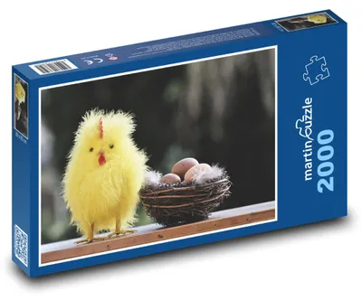 Obrázok produktu pre Puzzle 2000 Kuriatko pri Veľkonočných vajciach - martinpuzzle