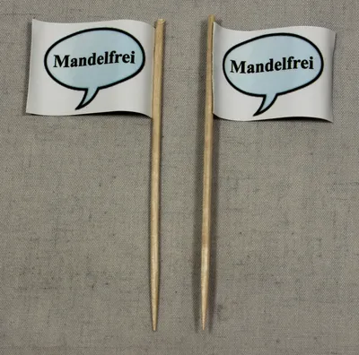 Produktbild von Party-Picker Flagge Mandelfrei Papierfähnchen in Spitzenqualität 25 Stück Beutel
